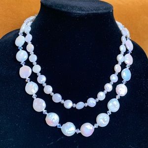 Faux pearl necklace